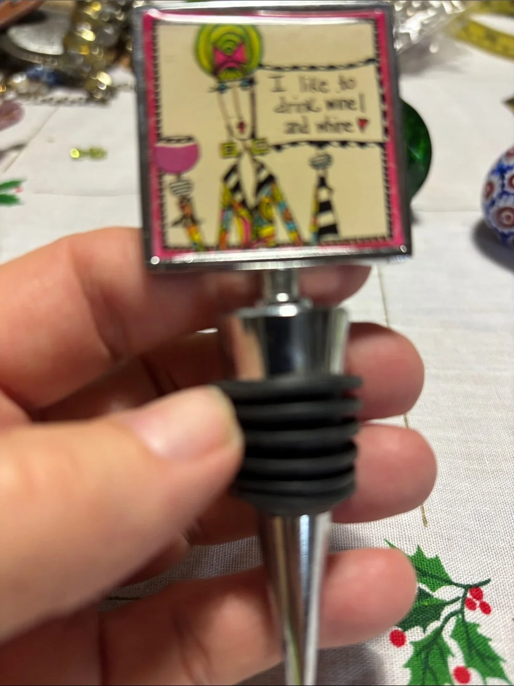 Vintage Dolly Mama Wine Bottle Stopper